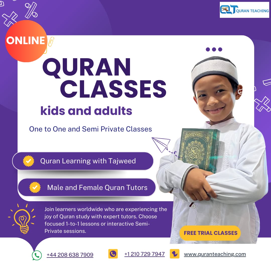 Online Quran classes — student and teacher on video call